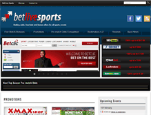 Tablet Screenshot of betlivesports.com